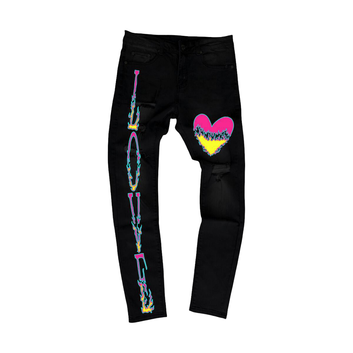 L.O.V.E. Love Flames Jeans